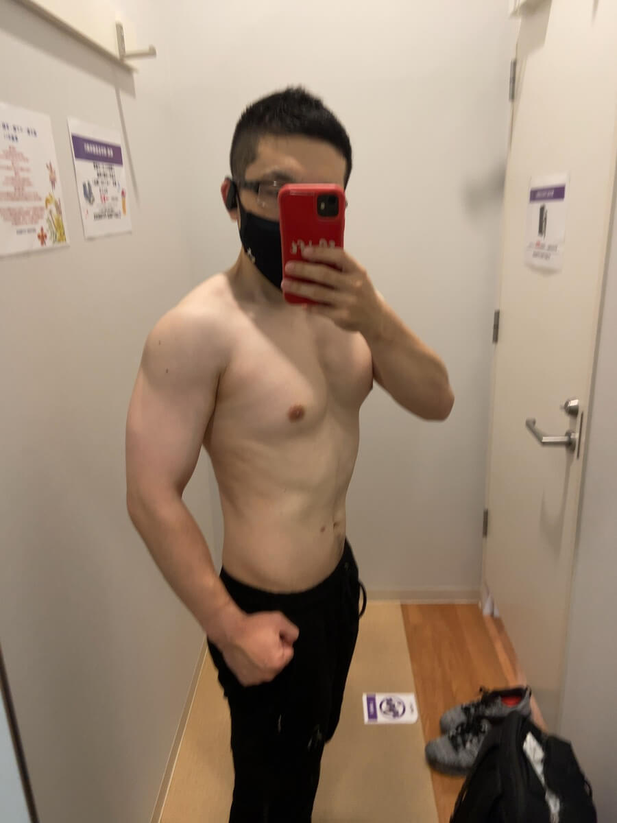 HIITダイエット3週目の体型写真側面