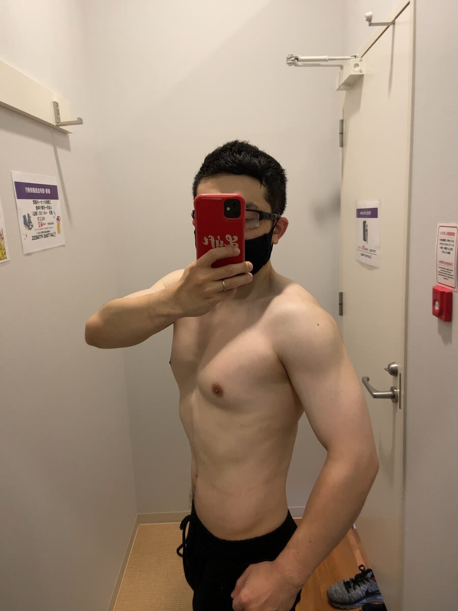 HIITダイエット5週目の体型写真側面